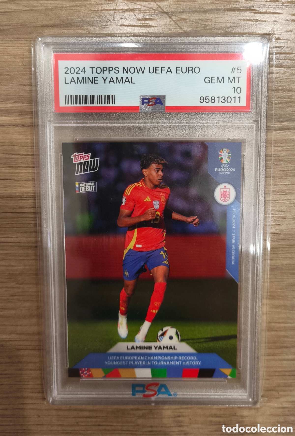 Cromos de F&uacute;tbol: Lamine Yamal #5 Eurocopa PSA 10