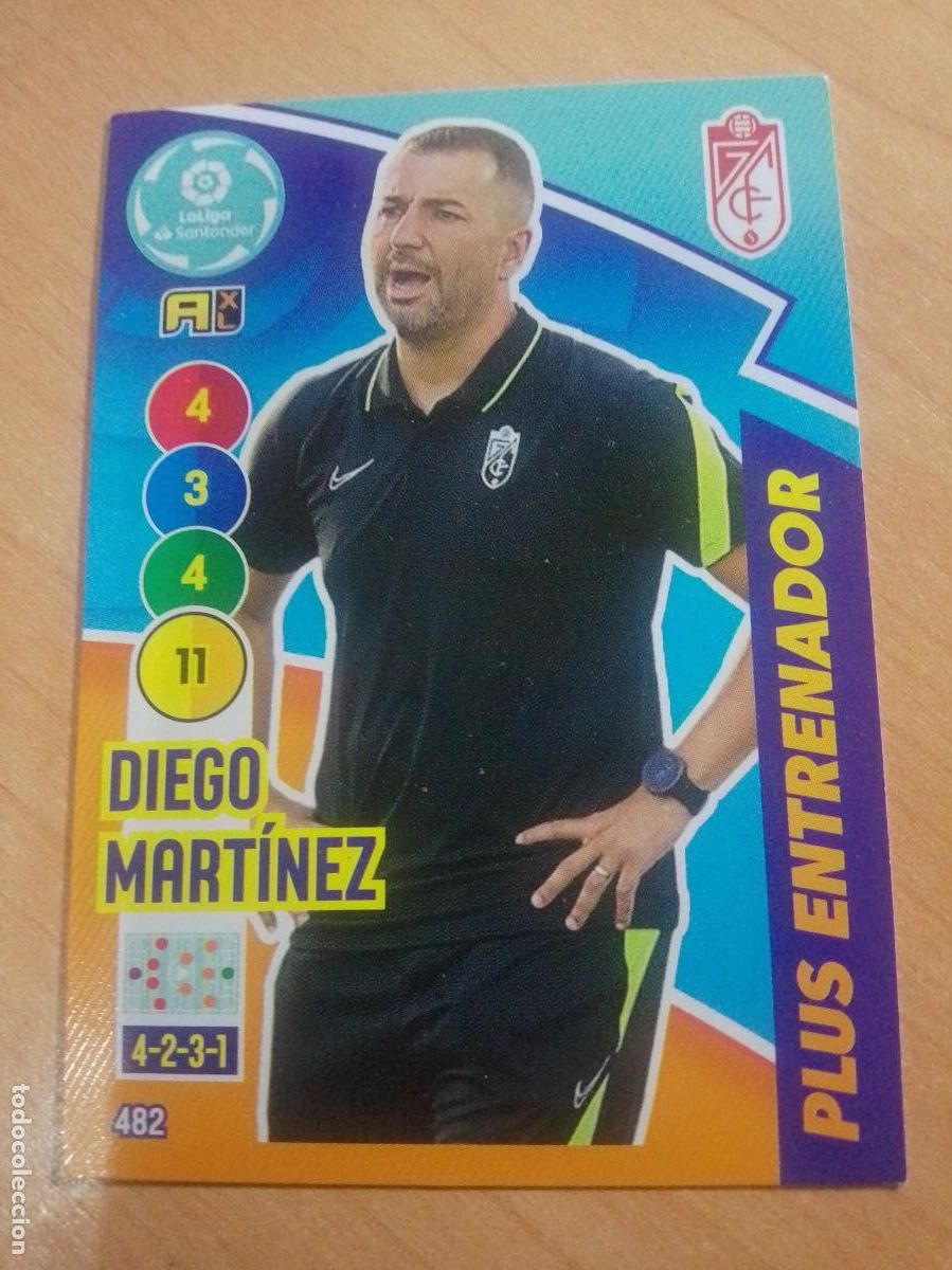 Cromos de F&uacute;tbol: 482 DIEGO MART&Iacute;NEZ PLUS ENTRENADOR DEL GRANADA 20 21 ADRENALYN XL 2020 2021 PANINI