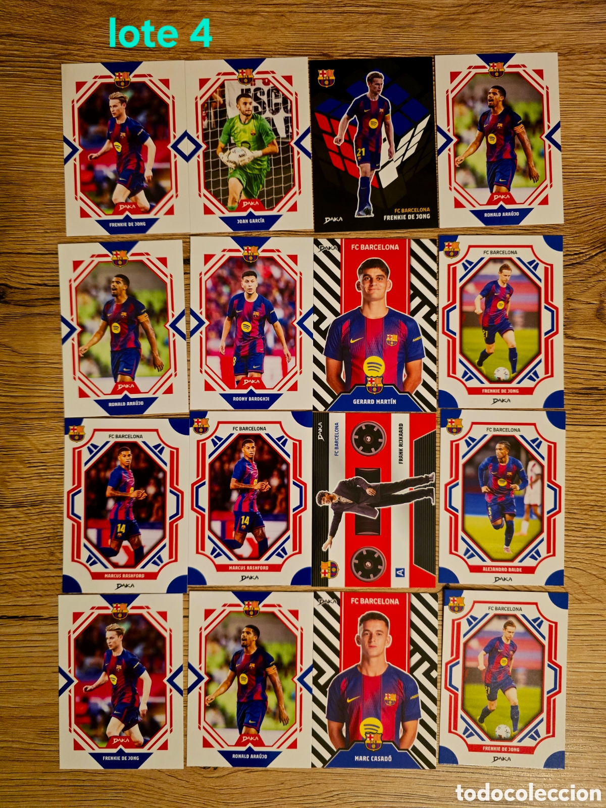 Fu&szlig;ball-Sticker: Lote 16 cards f c barcelona daka 25-26