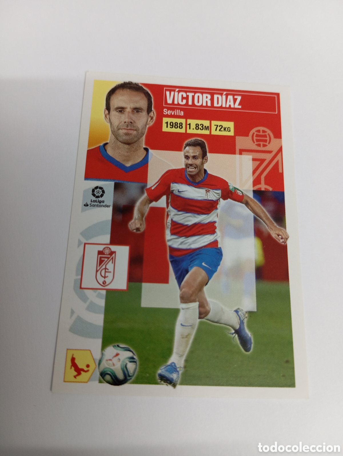 Figurine di Calcio: V&iacute;ctor D&iacute;az 4 Granada LIGA ESTE 20-21 Panini 2020 2021