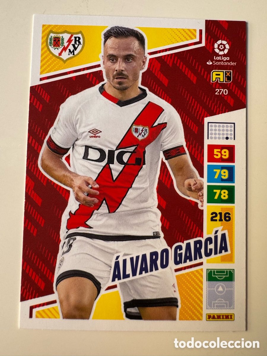 Figurine di Calcio: PANINI ADRENALYN XL LIGA SANTANDER 2022 2023 22 23 &ndash; N&ordm; 270 &Aacute;LVARO GARC&Iacute;A RAYO VALLECANO