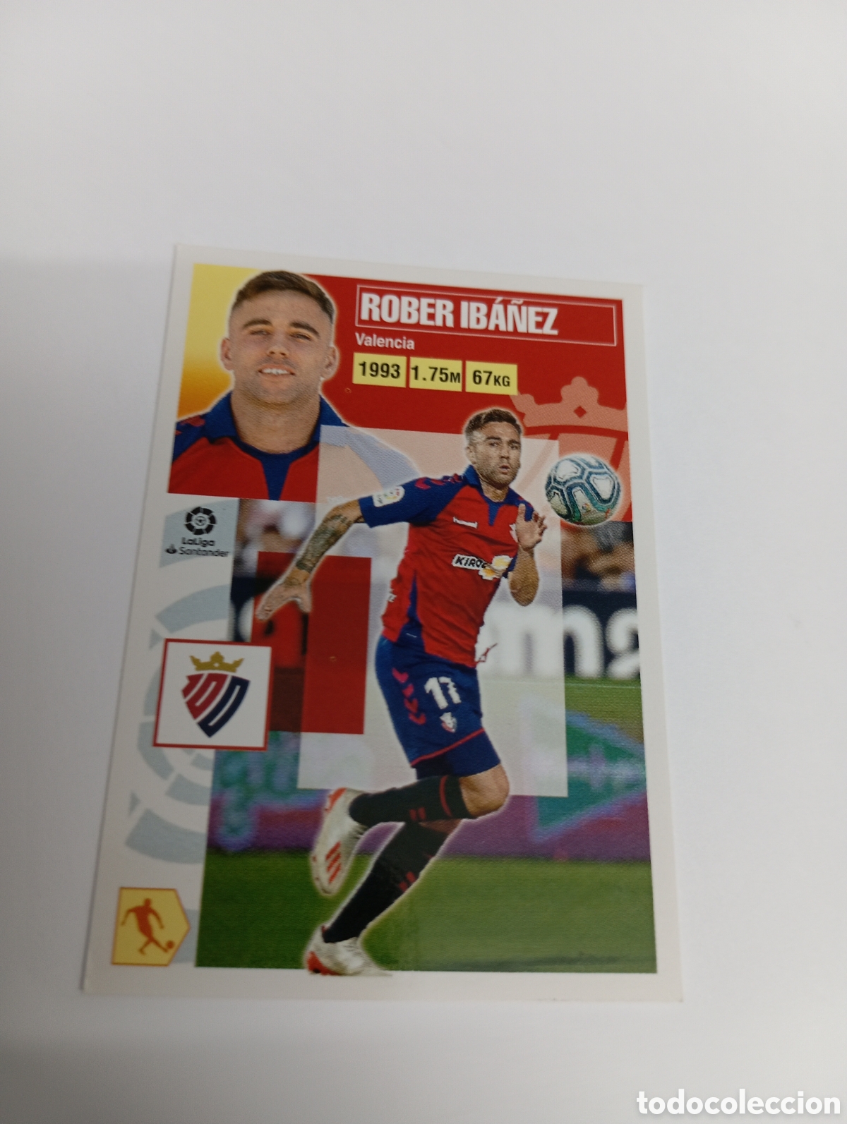 Figurine di Calcio: Rober Ib&aacute;&ntilde;ez 15 Osasuna LIGA ESTE 20-21 Panini 2020 2021