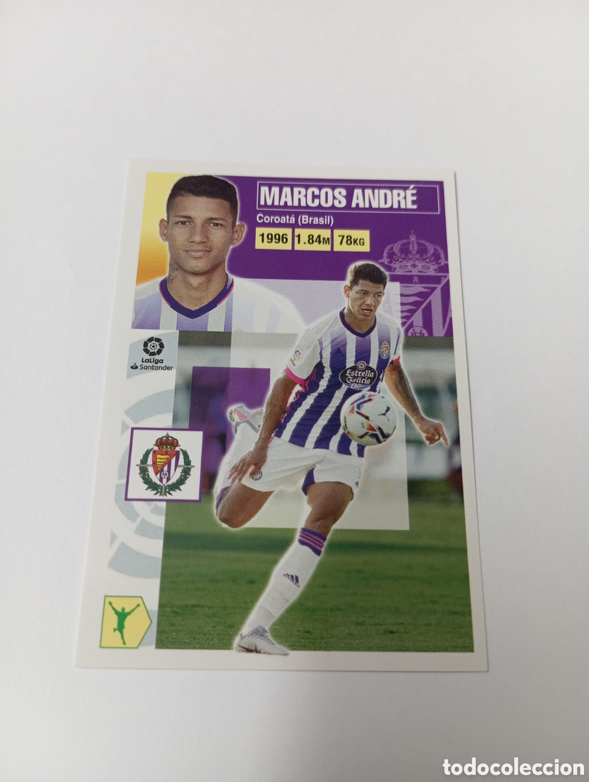 Cromos de f&uacute;tbol: Marcos Andr&eacute; 16 Valladolid LIGA ESTE 20-21 Panini 2020 2021