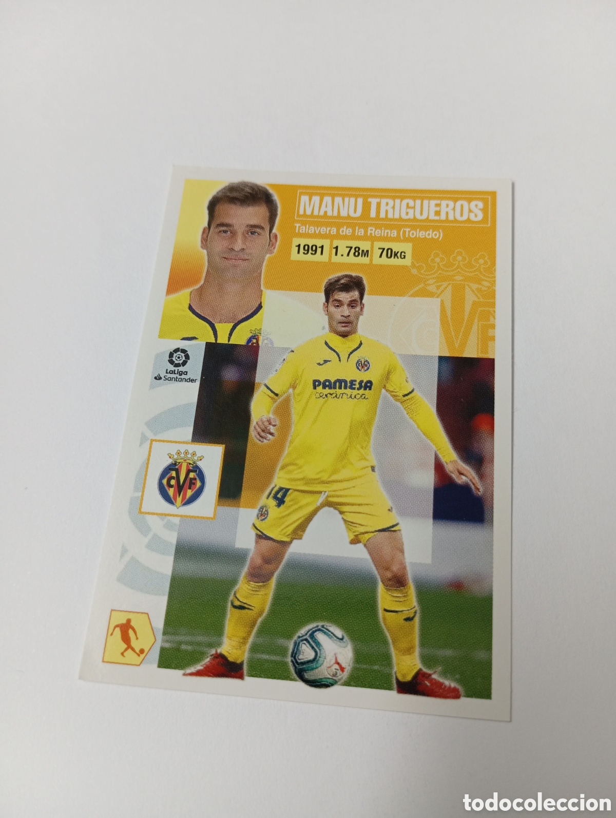 Cromos de f&uacute;tbol: Manu Trigueros 13 Villarreal LIGA ESTE 20-21 Panini 2020 2021
