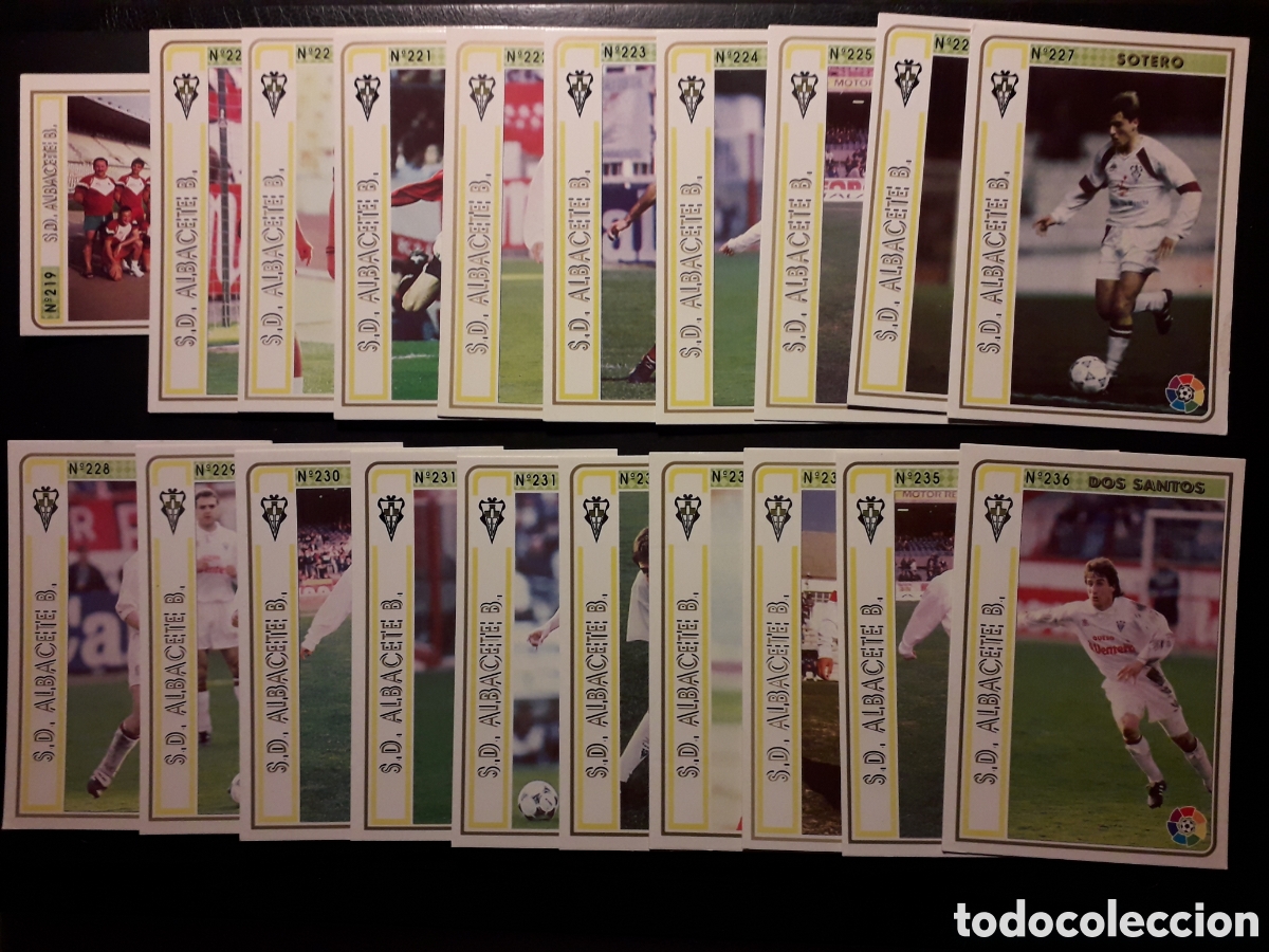 Cromos de Futebol: 20 CROMOS ALBACETE LAS FICHAS LIGA 1994 1995 94 95 EQUIPO COMPLETO CON 2 &Uacute;LTIMA HORA MUNDICROMO MC