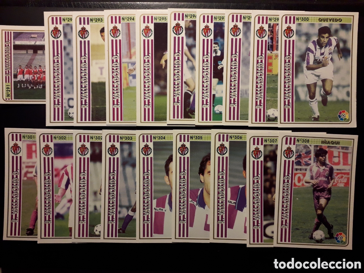Football Stickers: 19 CROMOS VALLADOLID LAS FICHAS LIGA 1994 1995 94 95 EQUIPO COMPLETO CON 2 &Uacute;LTIMA HORA MUNDICROMO MC