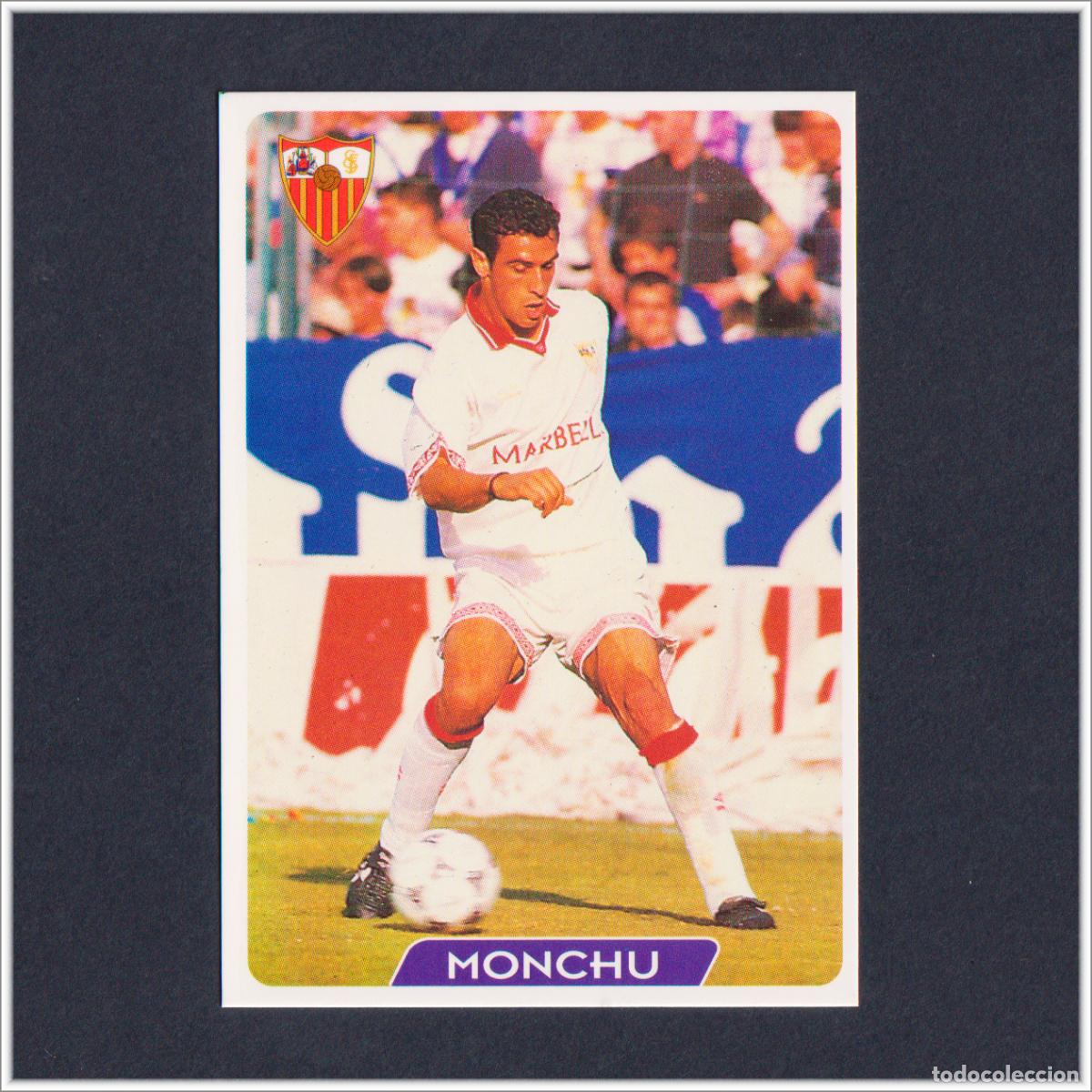 Fu&szlig;ball-Sticker: MUNDICROMO 1995 1996 95 96 FICHAS LIGA. MONCHU N&ordm; 89 (SEVILLA) COLECCI&Oacute;N ALBUM F&Uacute;TBOL