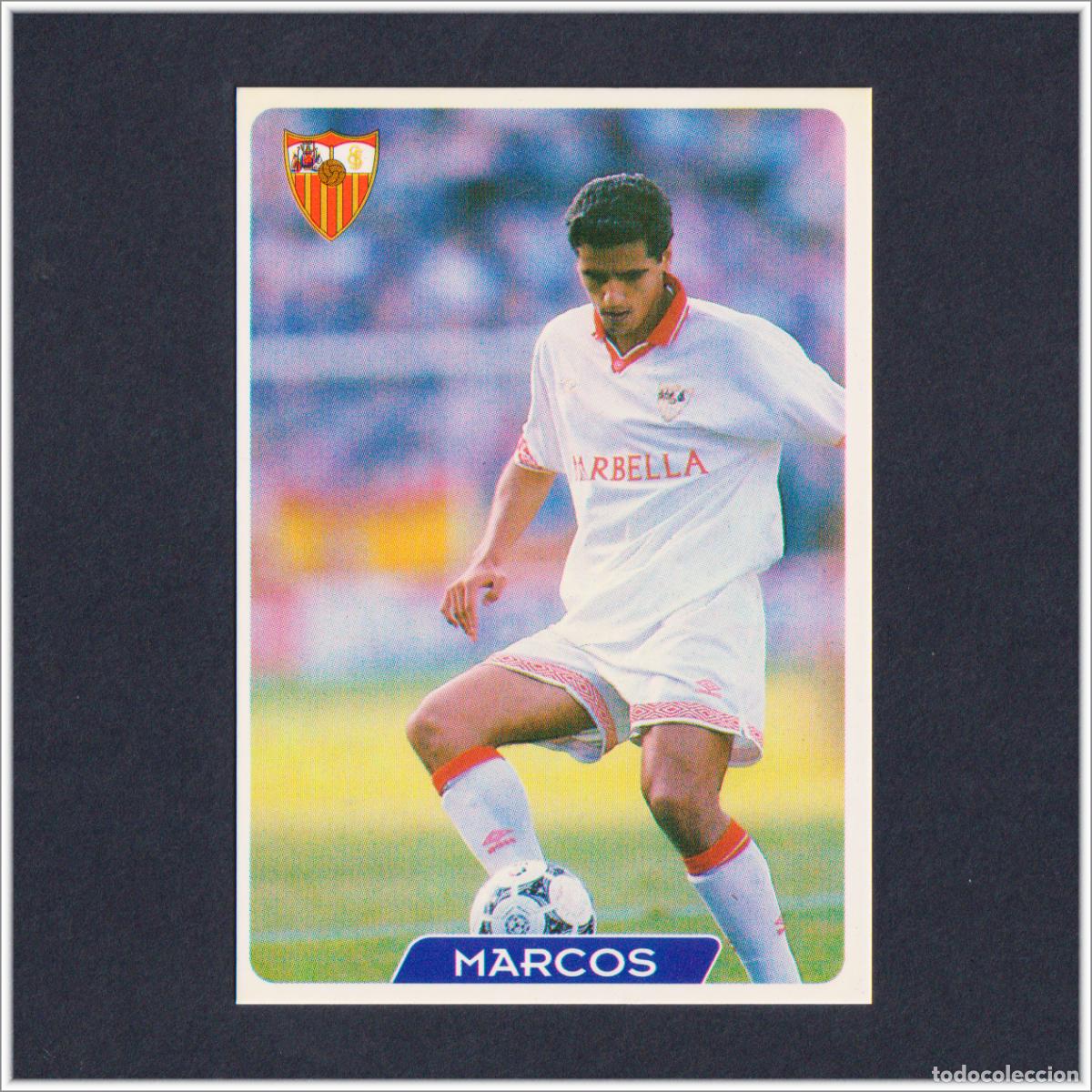 Cromos de F&uacute;tbol: MUNDICROMO 1995 1996 95 96 FICHAS LIGA. MARCOS N&ordm; 81 (SEVILLA FC) COLECCI&Oacute;N ALBUM F&Uacute;TBOL