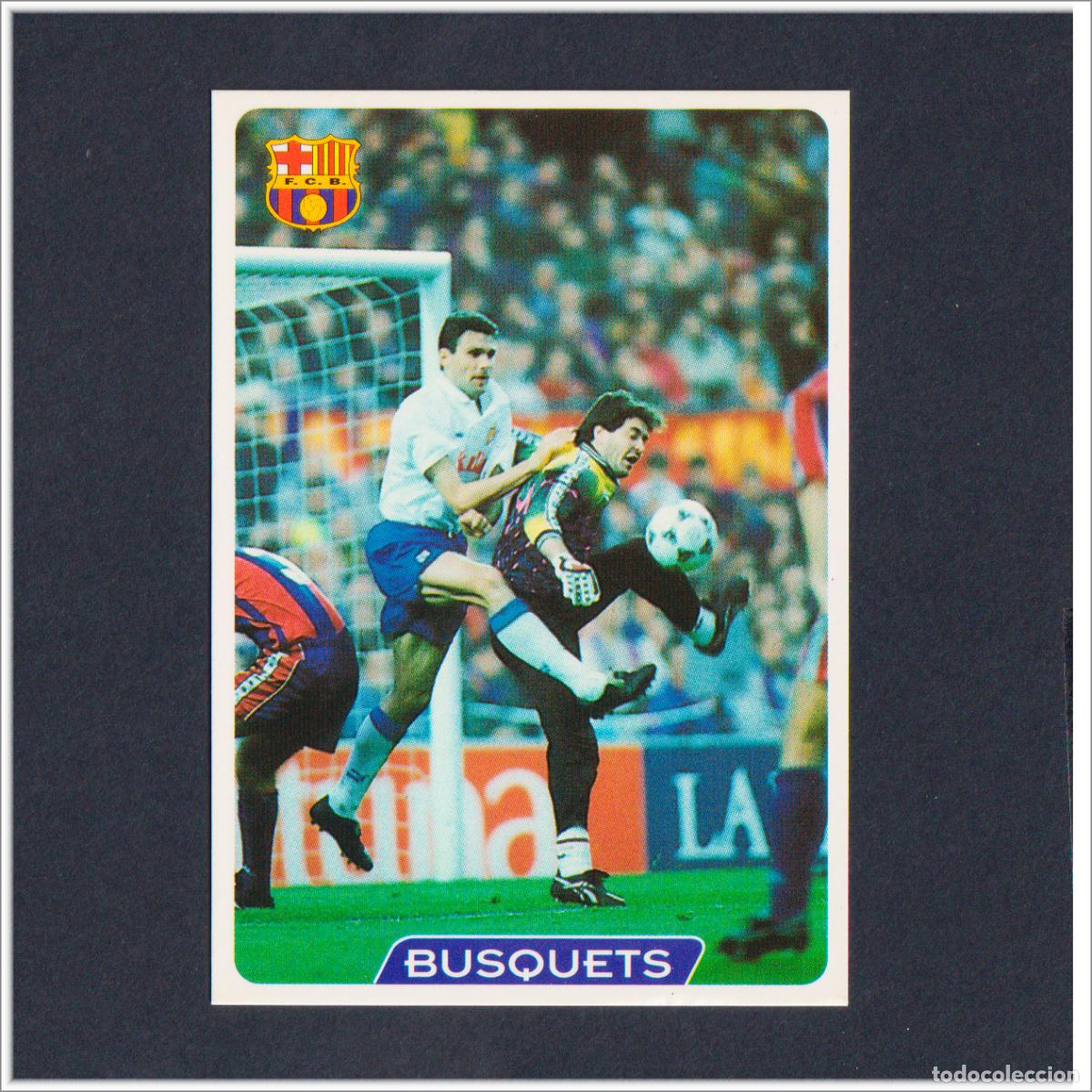 Fu&szlig;ball-Sticker: MUNDICROMO 1995 1996 95 96 FICHA LIGA BUSQUETS N&ordm; 57 FC BARCELONA COLECCI&Oacute;N ALBUM F&Uacute;TBOL BAR&Ccedil;A