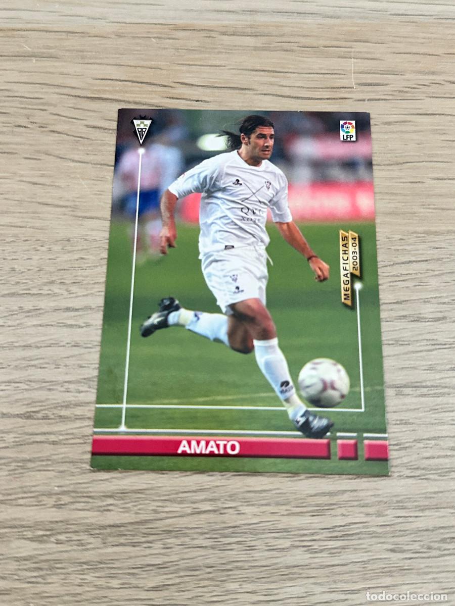 Cromos de F&uacute;tbol: AMATO n&ordm; 18 BIS NUEVA FICHA ALBACETE MEGAFICHAS 2003 2004 PANINI 03 04
