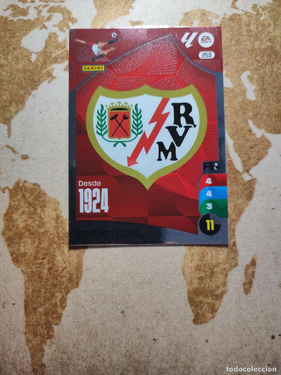 Cromos de f&uacute;tbol: Adrenalyn XL Rayo Vallecano 253 ESCUDO 2024-25