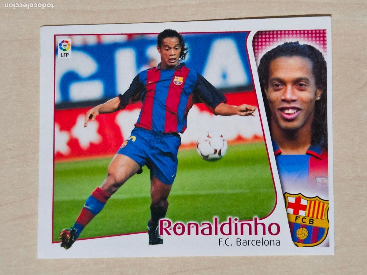 Cromos de F&uacute;tbol: CROMO RONALDINHO - ESTE 2004 05 - 04 05 - CROMO SIN PEGAR - BARCELONA