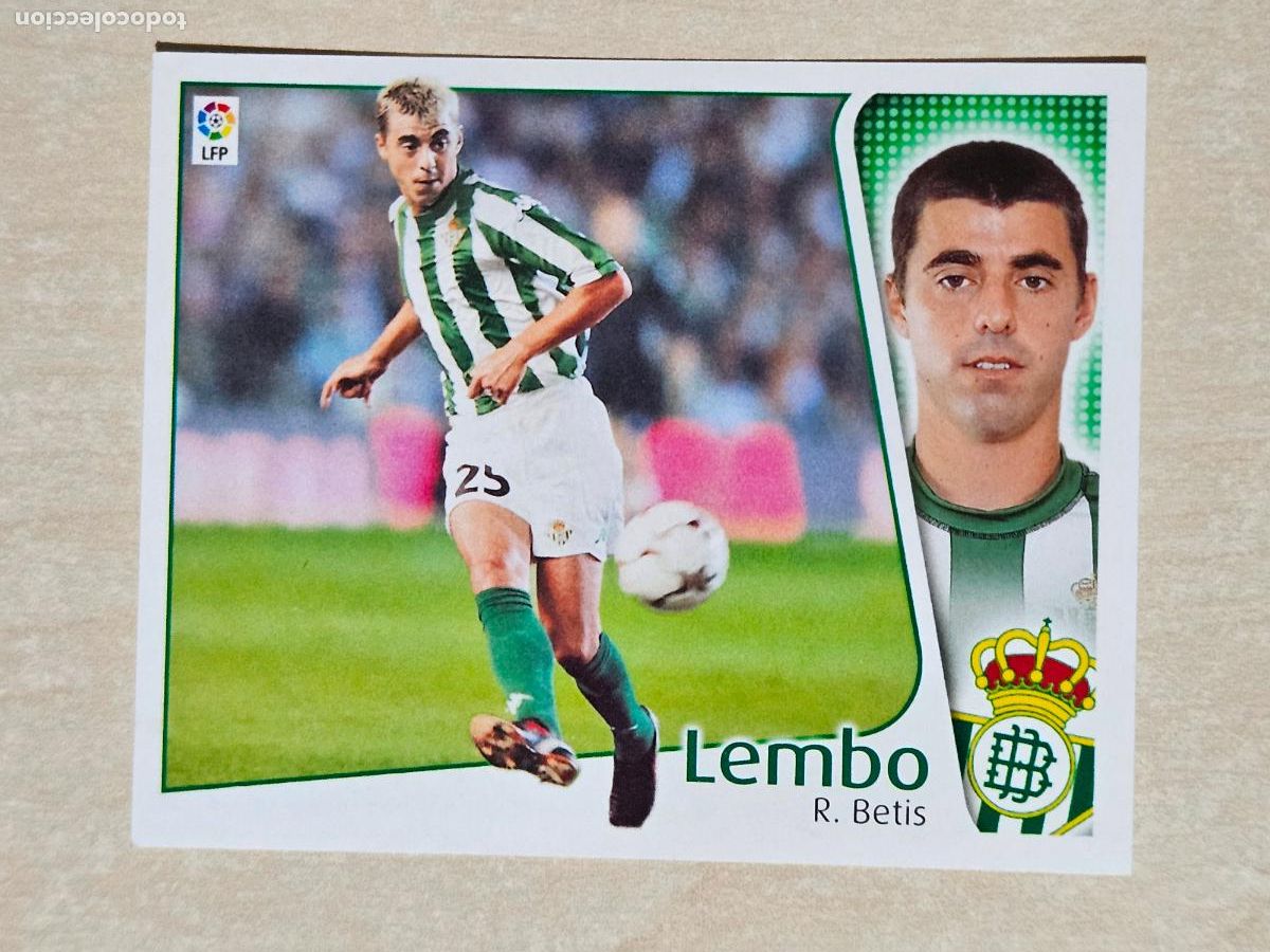 Cromos de F&uacute;tbol: CROMO LEMBO - ESTE 2004 05 - 04 05 - CROMO SIN PEGAR - REAL BETIS