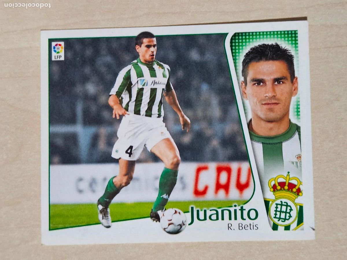 Cromos de F&uacute;tbol: CROMO JUANITO - ESTE 2004 05 - 04 05 - CROMO SIN PEGAR - REAL BETIS