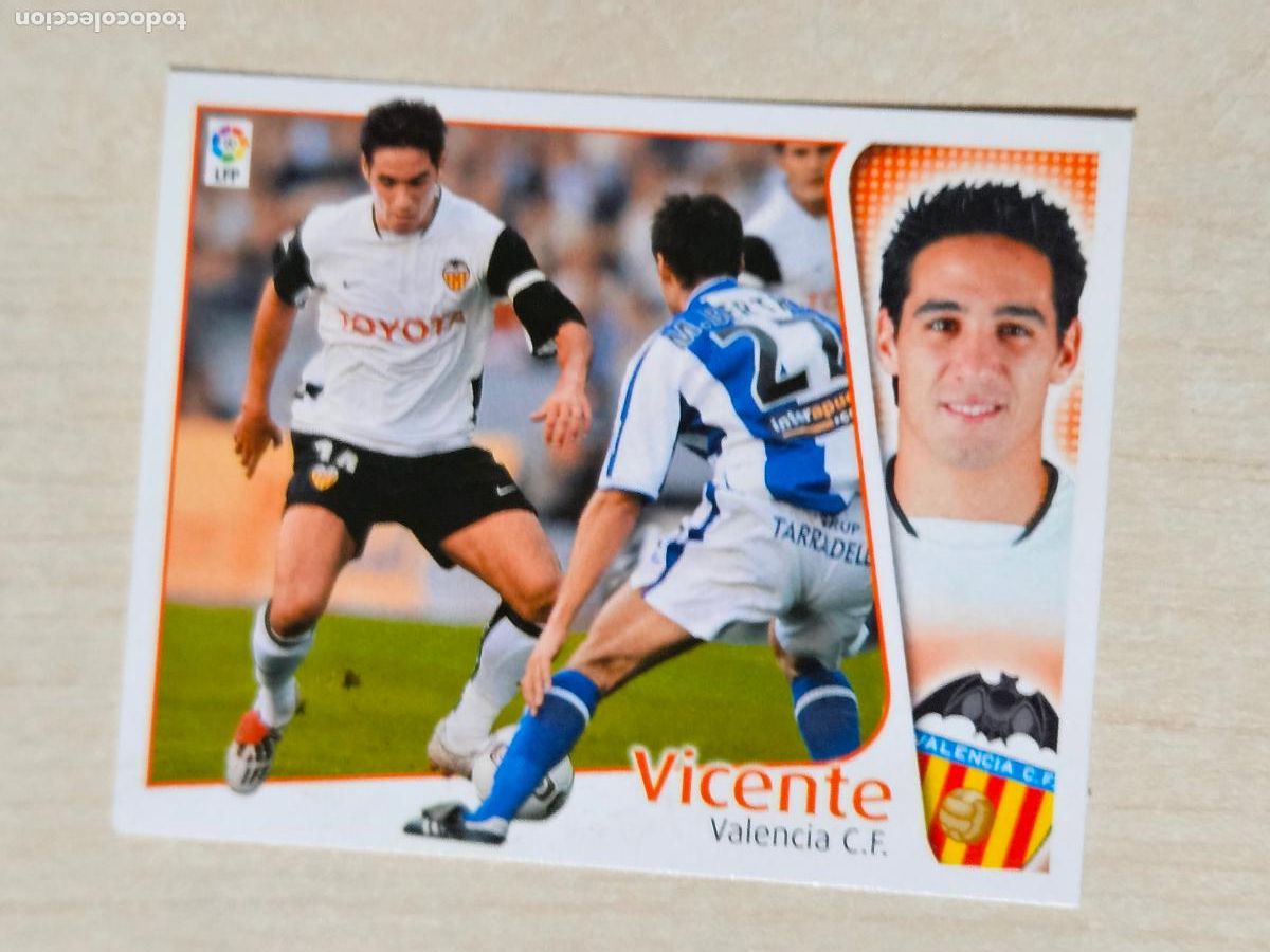 Cromos de Futebol: CROMO VICENTE - ESTE 2004 05 - 04 05 - CROMO SIN PEGAR - VALENCIA