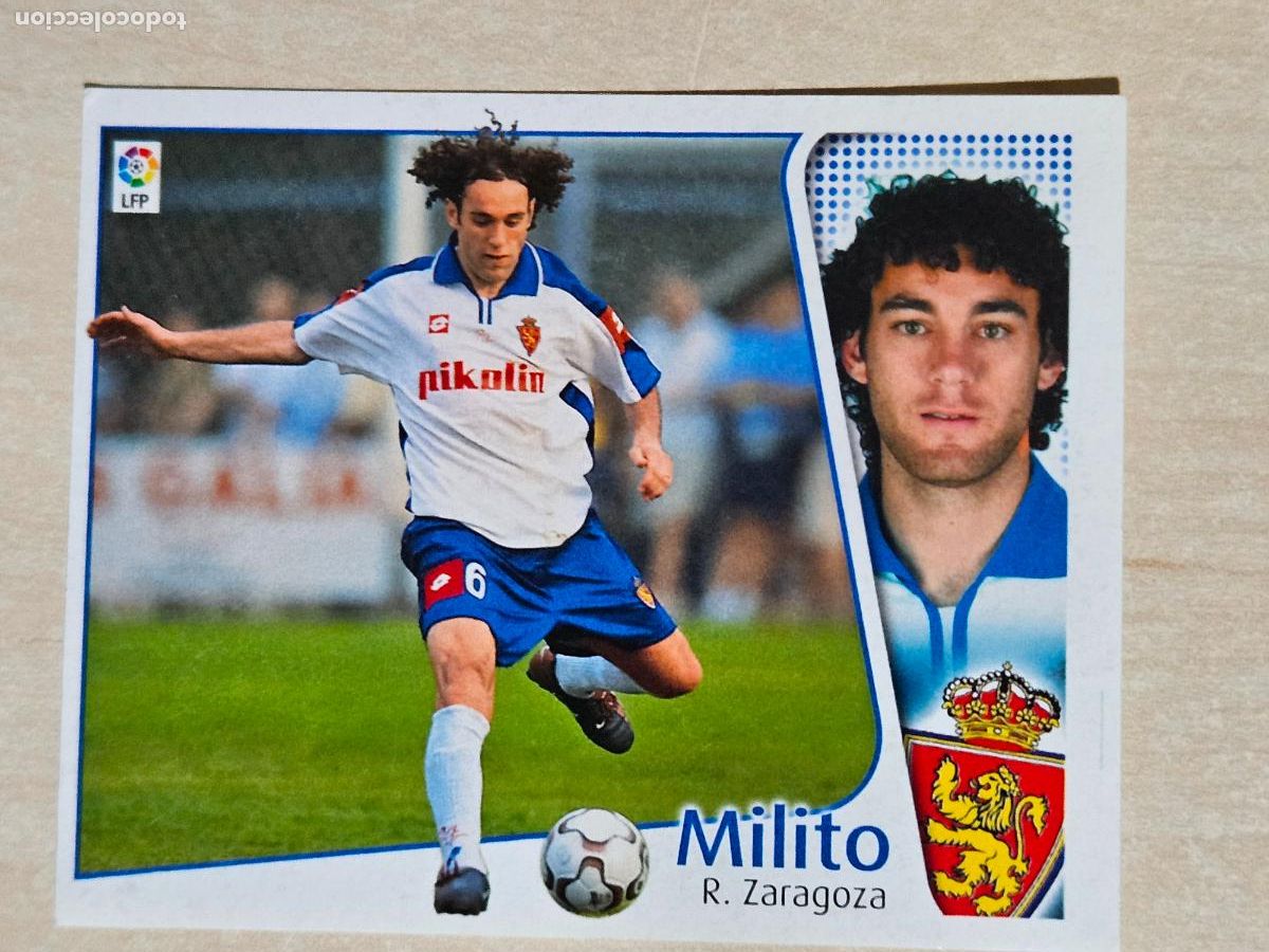 Cromos de F&uacute;tbol: CROMO MILITO - ESTE 2004 05 - 04 05 - CROMO SIN PEGAR - REAL ZARAGOZA