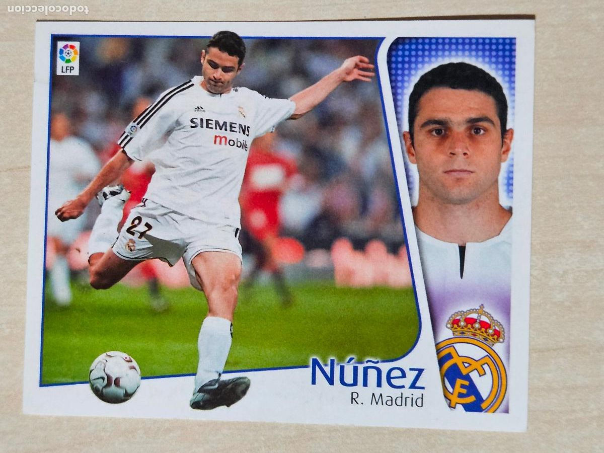 Fu&szlig;ball-Sticker: EDICIONES ESTE 04 05 BAJA NU&Ntilde;EZ - REAL MADRID - CROMO SIN PEGAR