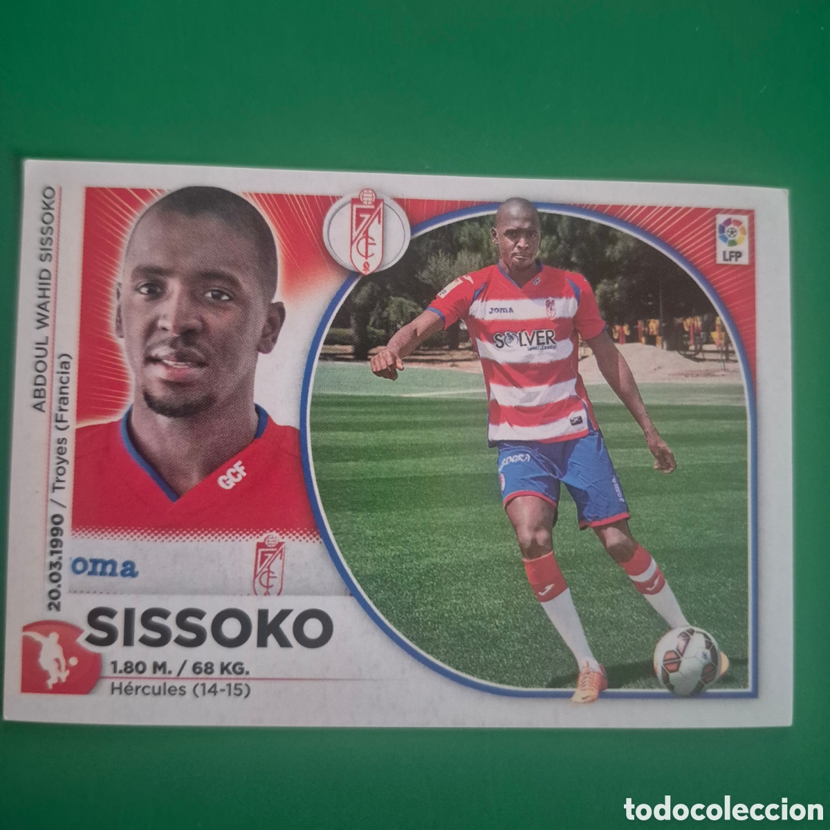Cromos de f&uacute;tbol: SISSOKO GRANADA N8 LIGA ESTE 2014/15 14 15 NUNCA PEGADO SIN PEGAR