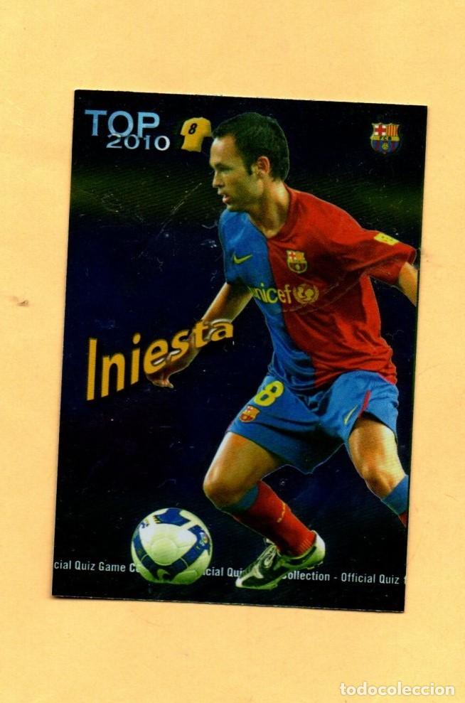 Fu&szlig;ball-Sticker: MUNDICROMO 2009-2010 INIESTA 604 AZUL TOP 2010 FC.BARCELONA
