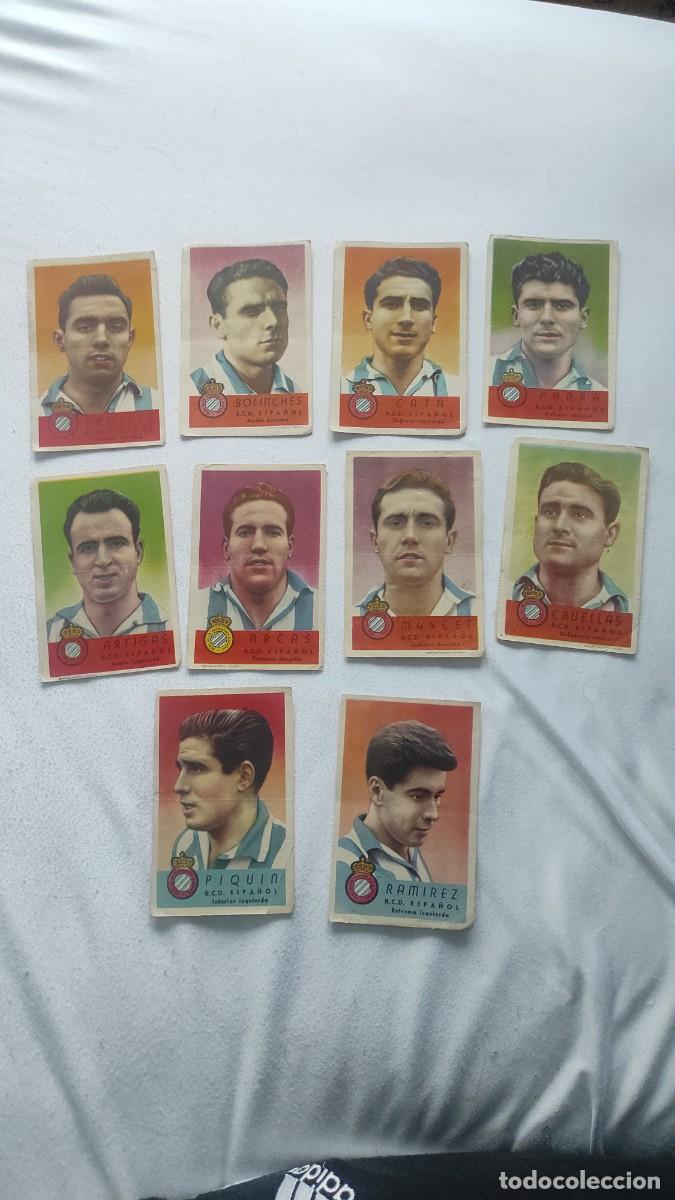 Cromos de f&uacute;tbol: 10 cromos futbol grandes Cigarrillos Jos&eacute; L&oacute;pez Luis Tenerife 1953 54 Espa&ntilde;ol