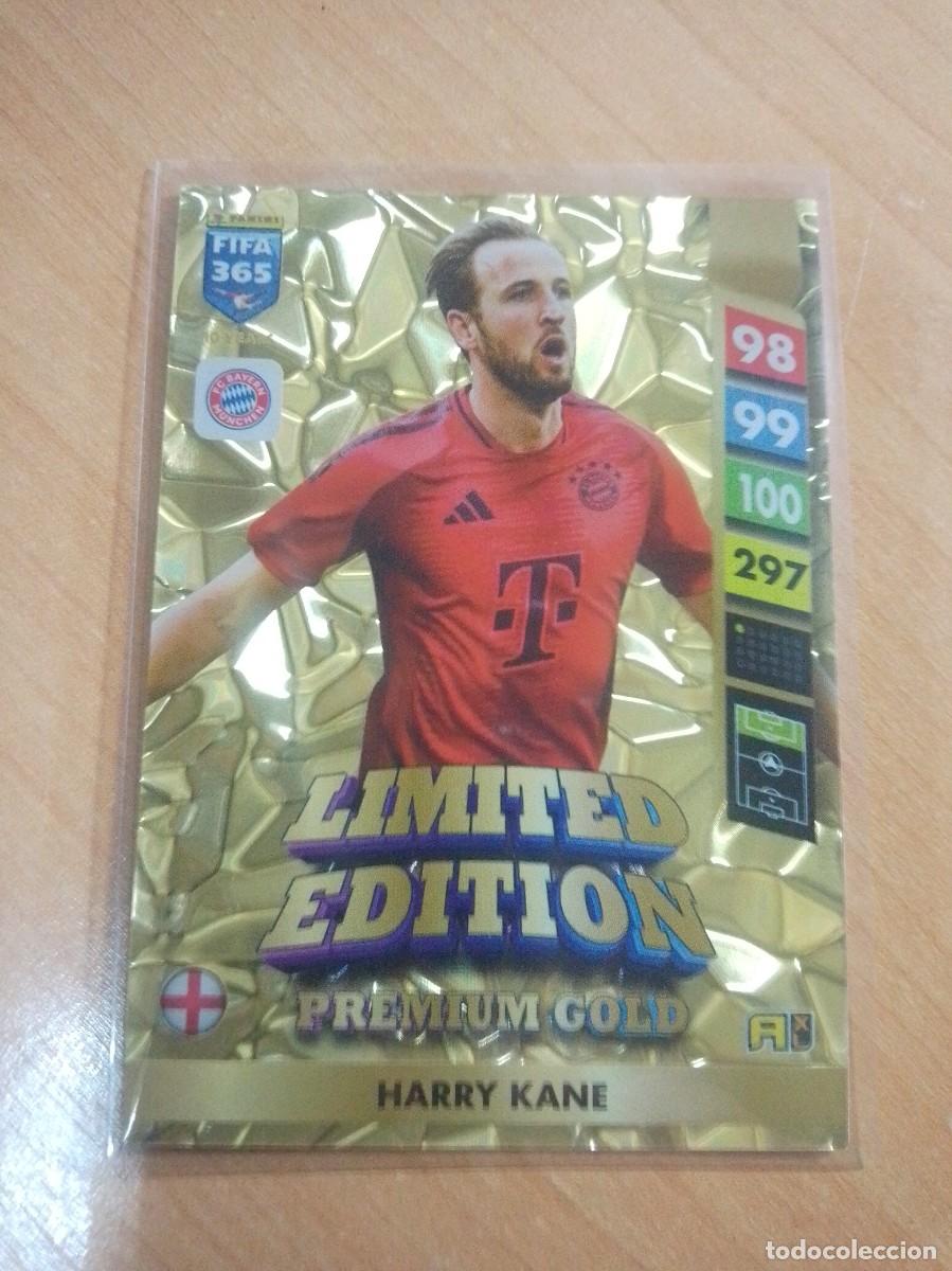 Fu&szlig;ball-Sticker: HARRY KANE BAYERN MUNICH LIMITED EDITION PREMIUM GOLD 24 25 FIFA 365 ADRENALYN XL 2024 2025