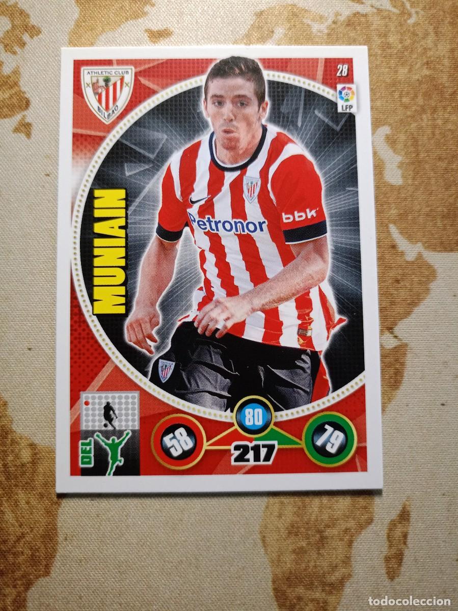 Cromos de f&uacute;tbol: Athletic 28 MUNIAIN Adrenalyn 2014-15