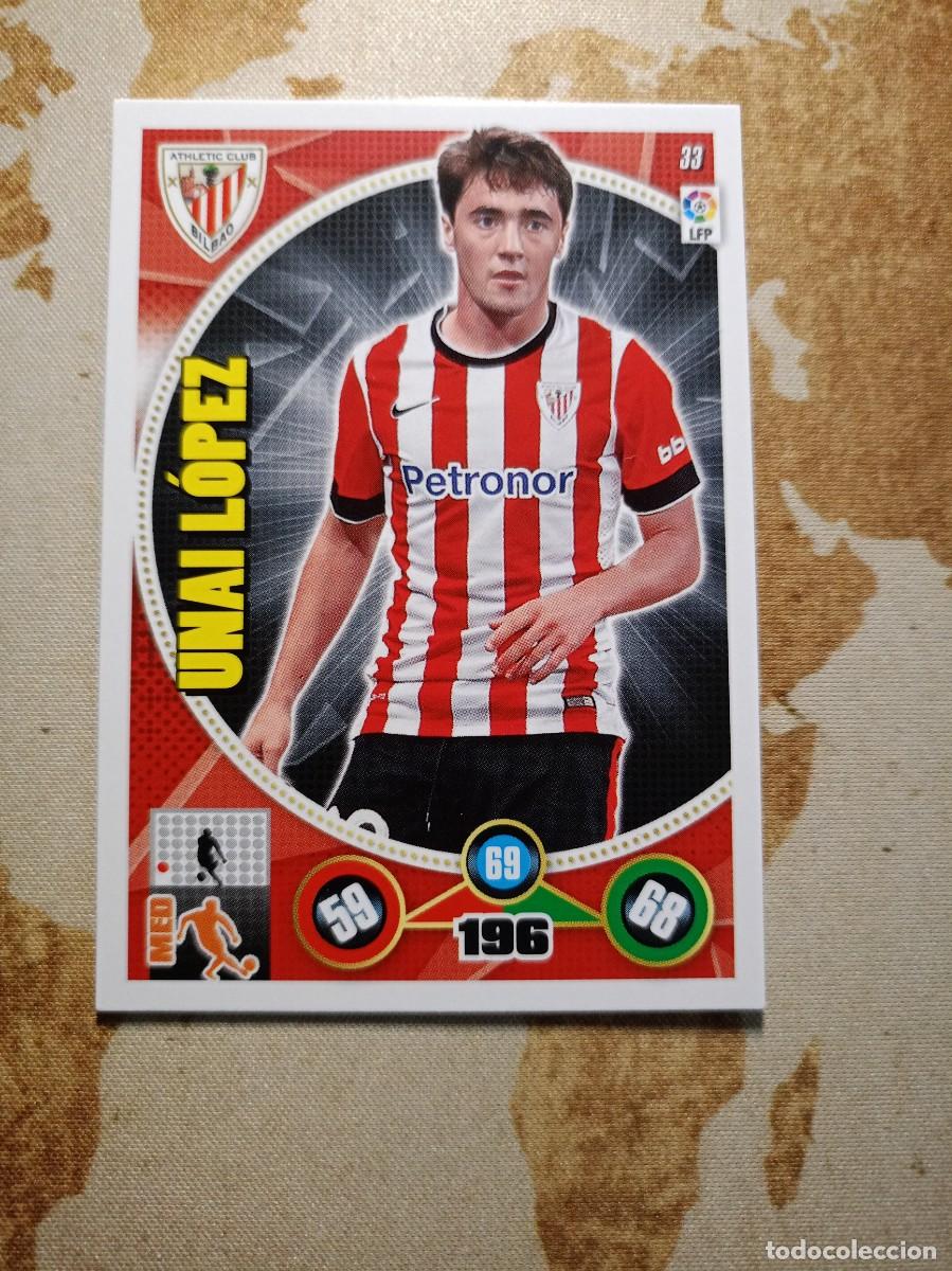 Fu&szlig;ball-Sticker: Athletic 33 UNAI L&Oacute;PEZ Adrenalyn 2014-15