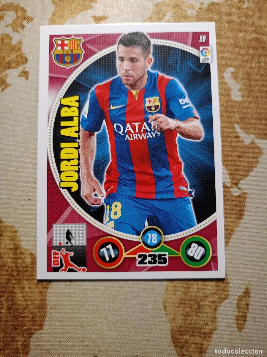 Cromos de f&uacute;tbol: Barcelona 59 JORDI ALBA Adrenalyn 2014-15