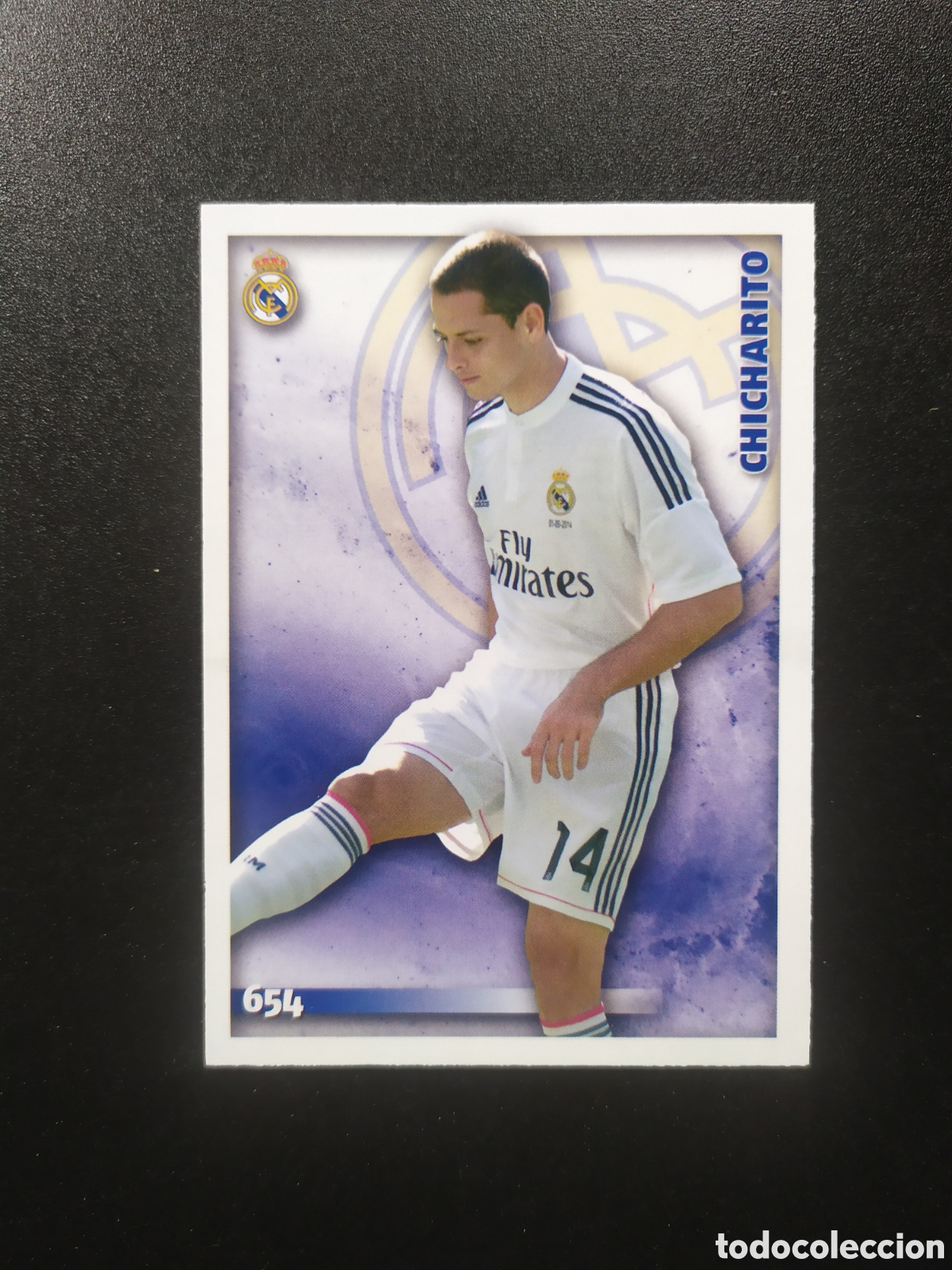 Fu&szlig;ball-Sticker: Mundicromo fichas Liga 2014 2015 14 15 Chicharito Hern&aacute;ndez n&deg; 654 Real Madrid