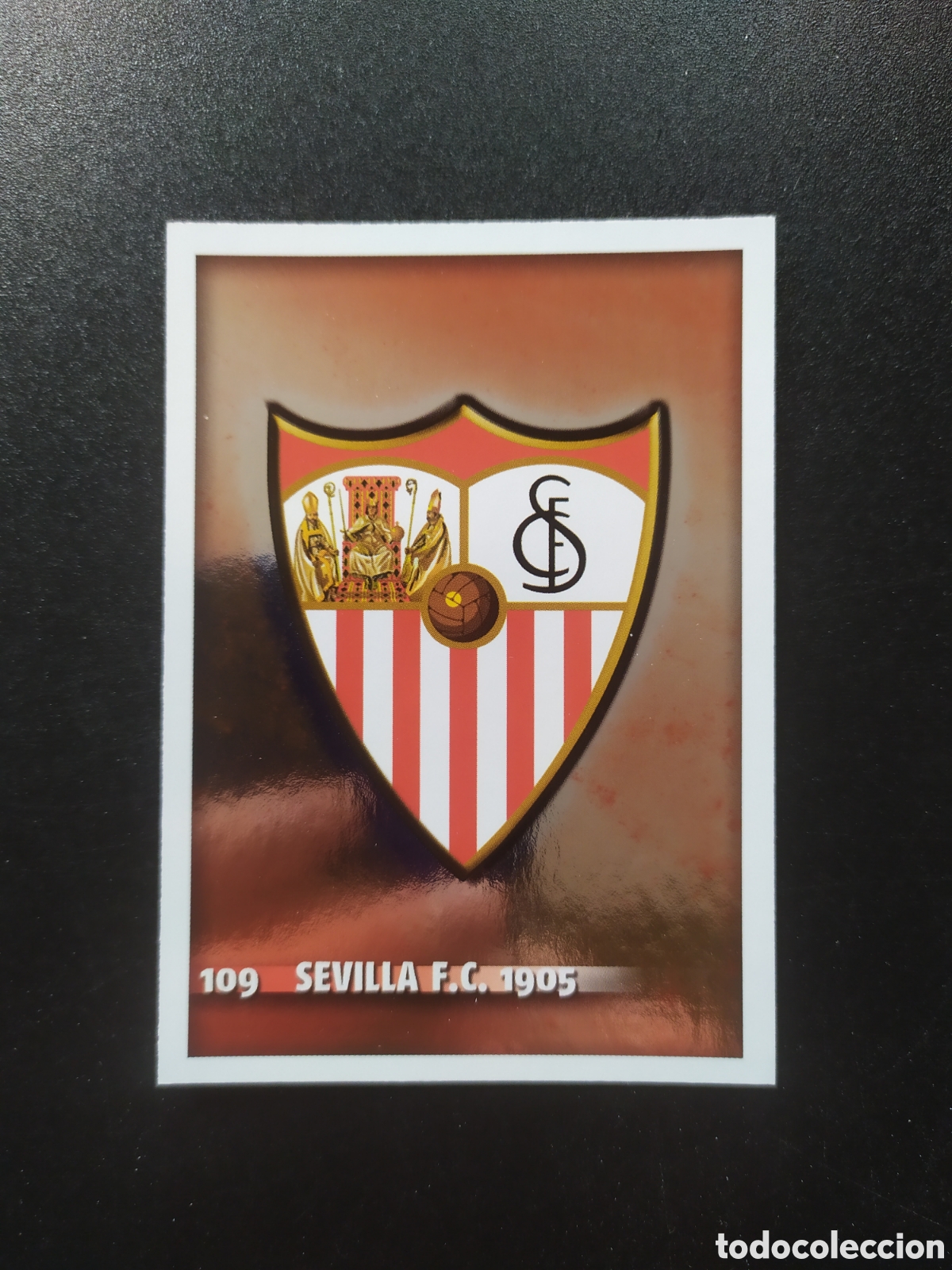 Cromos de Futebol: Mundicromo fichas Liga 2014 2015 14 15 escudo n&deg; 109 Sevilla