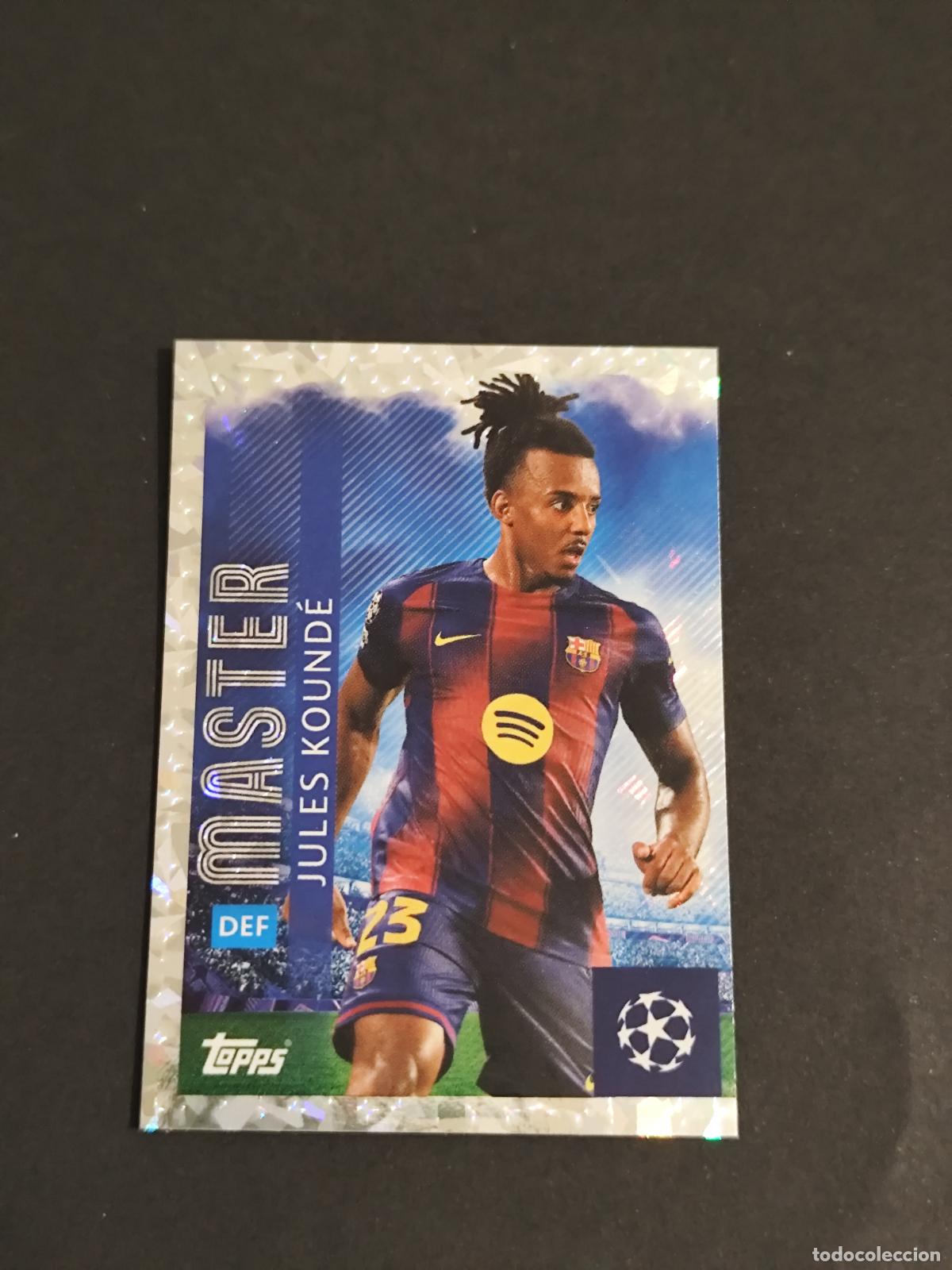 Cartes &agrave; collectionner de Football: 188 JULES KOUNDE BARCELONA BAR&Ccedil;A MASTER STICKER CHAMPIONS LEAGUE 2025 2026 25 26 TOPPS