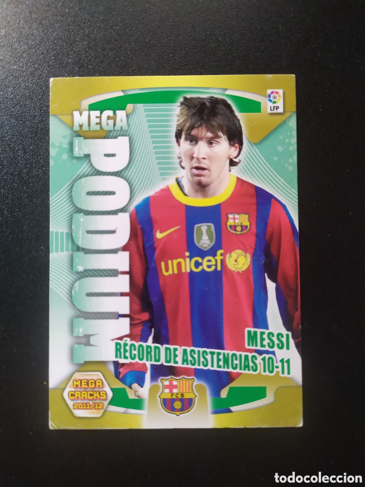 Cromos de F&uacute;tbol: Megacracks 2011 2012 11 12 panini Messi podium n&deg; 369 Barcelona
