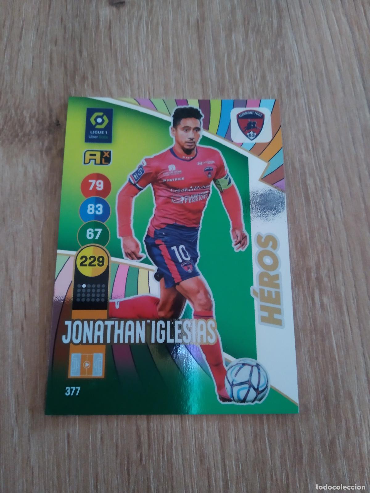 Fu&szlig;ball-Sticker: 377 JONATHAN IGLESIAS CLERMONT CROMO FUTBOL PANINI LIGUE 1 FOOT 21-22 FRANCIA ADRENALYN 2021-2022