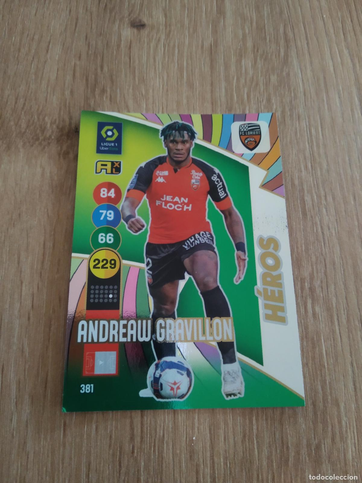 Fu&szlig;ball-Sticker: 381 GRAVILLON LORIENT CROMO FUTBOL PANINI LIGUE 1 FOOT 21-22 FRANCIA ADRENALYN 2021-2022