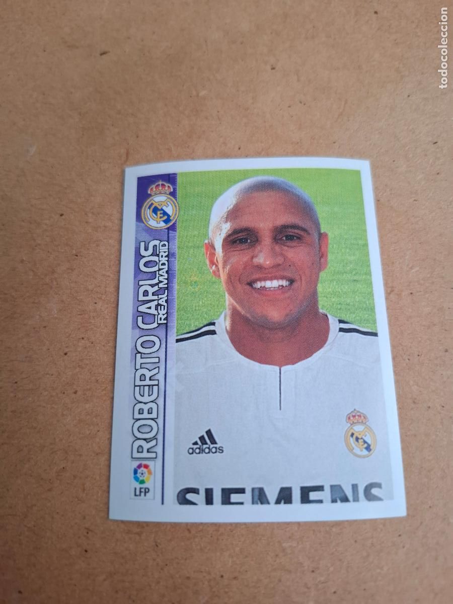 Fu&szlig;ball-Sticker: SUPERLIGA ESTRELLAS 2003 2004 03 04 - PANINI - 213 ROBERTO CARLOS - REAL MADRID ( NUNCA PEGADO )
