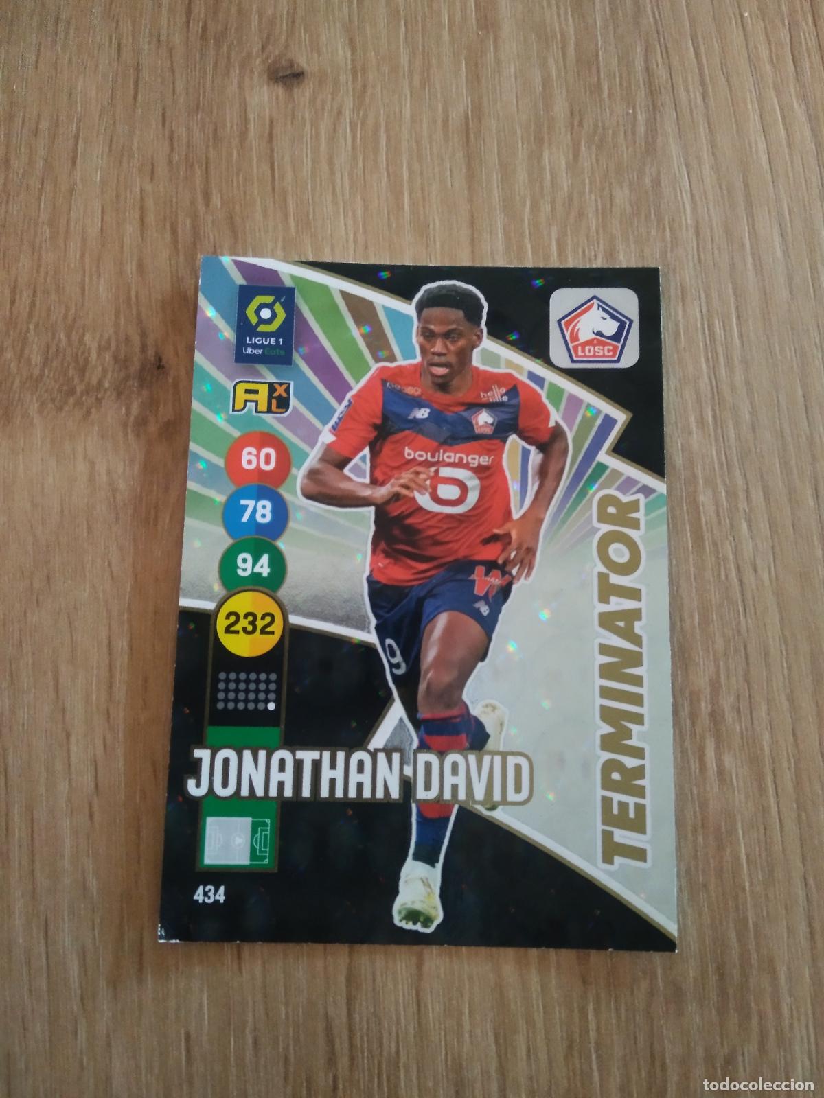 Fu&szlig;ball-Sticker: 434 JONATHAN DAVID LOSC LILLE CROMO FUTBOL PANINI LIGUE 1 FOOT 21-22 FRANCIA ADRENALYN 2021-2022