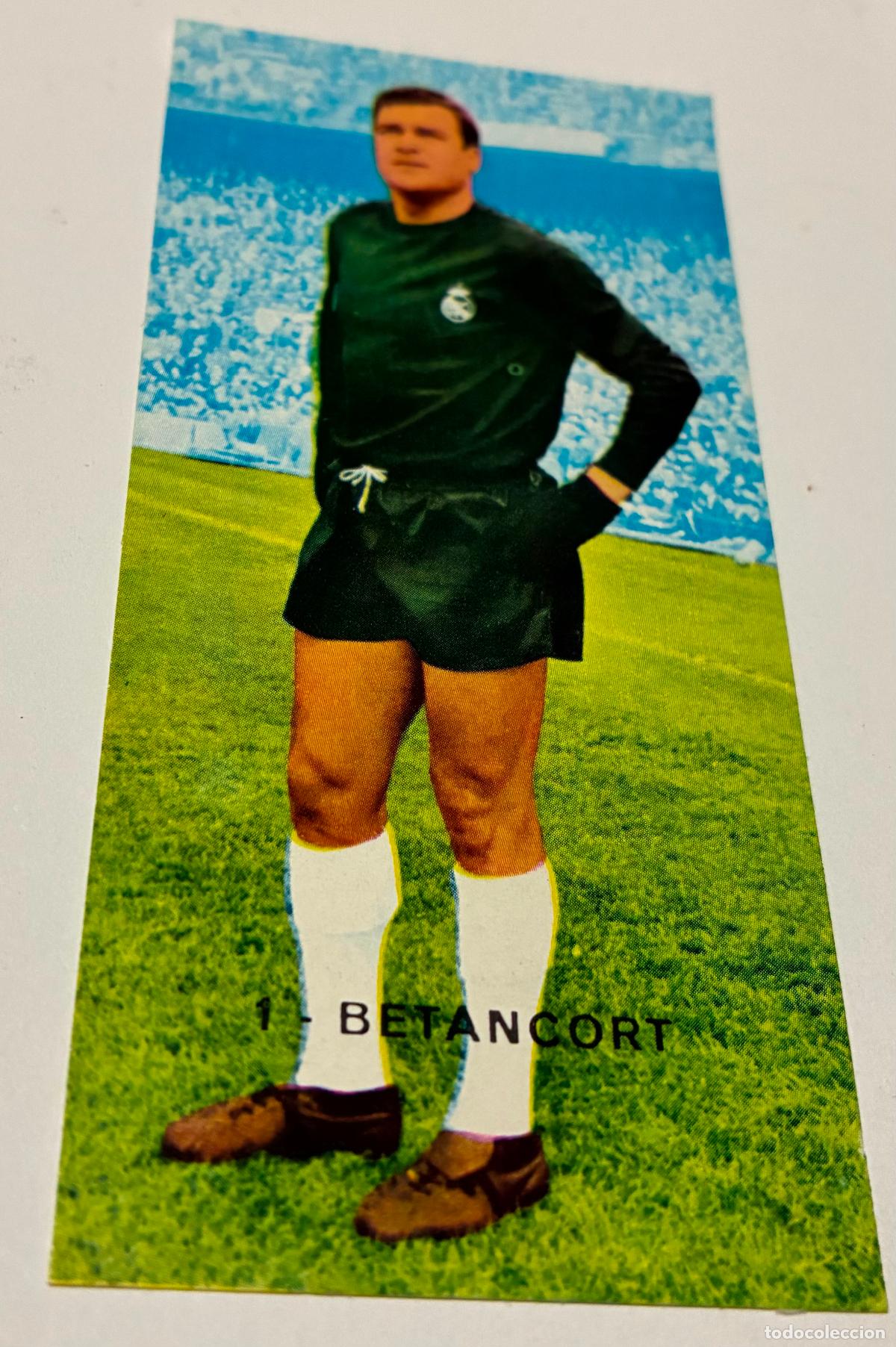 Cromos de F&uacute;tbol: CROMO FUTBOL RUIZ ROMERO 1968-1969. 68-69, BETANCORT, REAL MADRID, Numero 1, Despegado