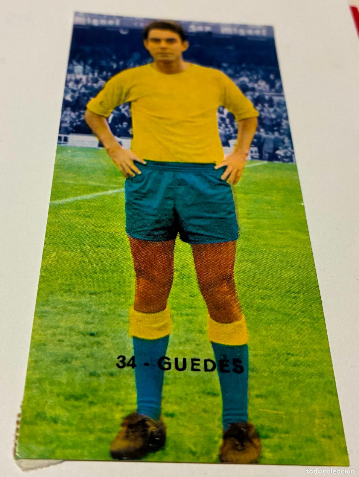 Cromos de F&uacute;tbol: CROMO FUTBOL RUIZ ROMERO 1968-1969, 68-69, GUEDES LAS PALMAS, NUMERO 34, Despegado