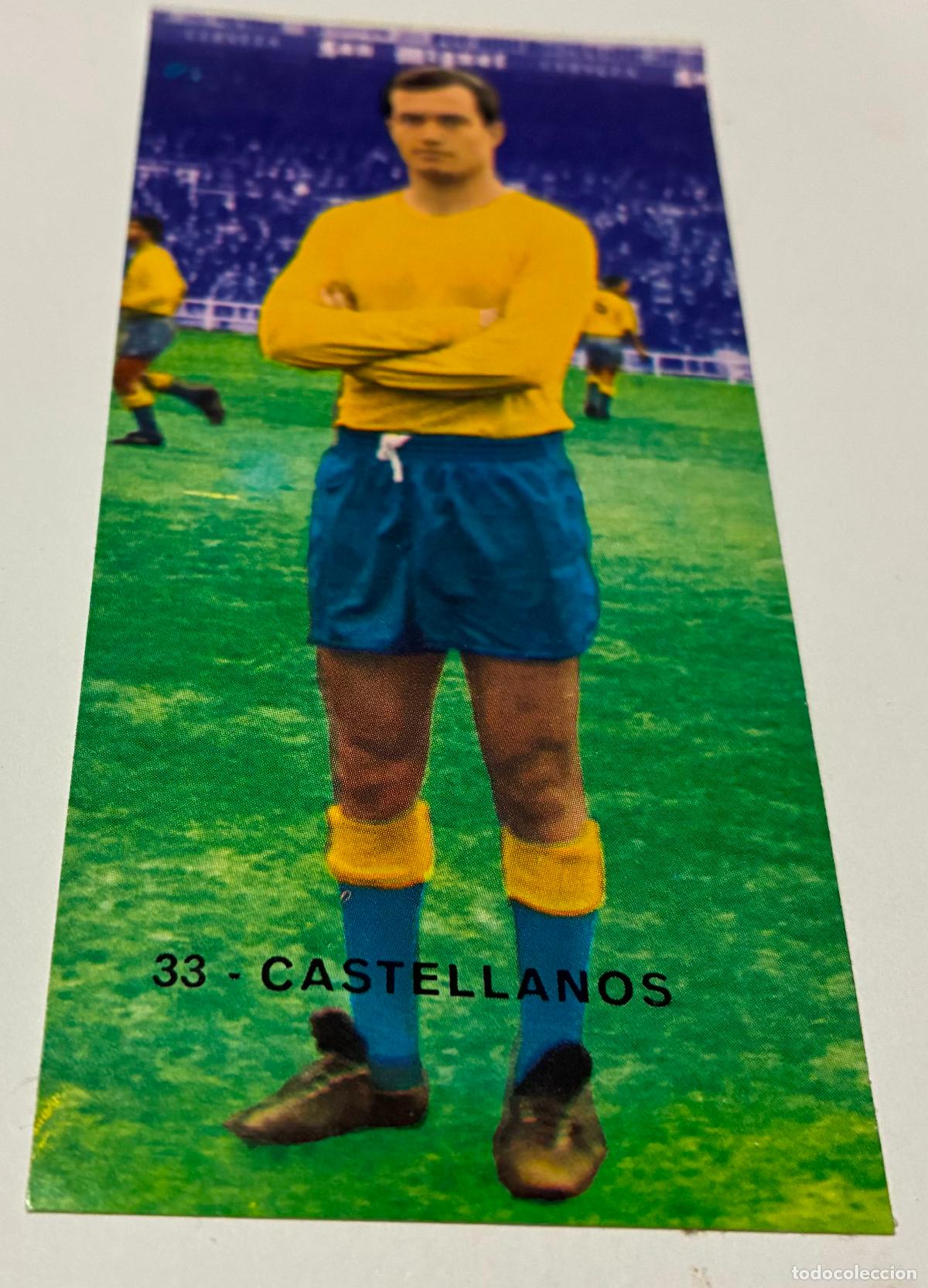 Cromos de F&uacute;tbol: CROMO FUTBOL RUIZ ROMERO 1968-1969. 68-69 CASTELLANOS Numero 33, LAS PALMAS, Despegado