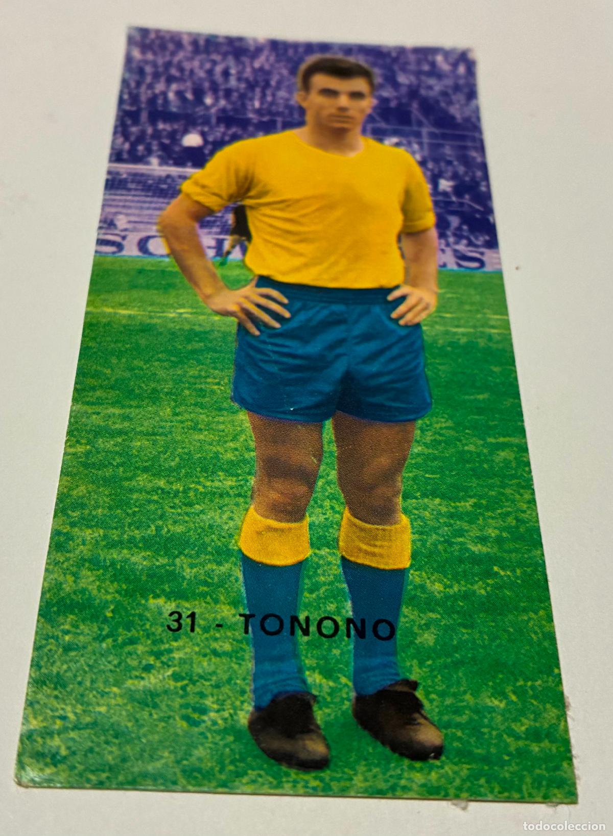 Cromos de F&uacute;tbol: CROMO FUTBOL RUIZ ROMERO 1968-1969, 68-69 TONONO Numero 31, LAS PALMAS Despegdo