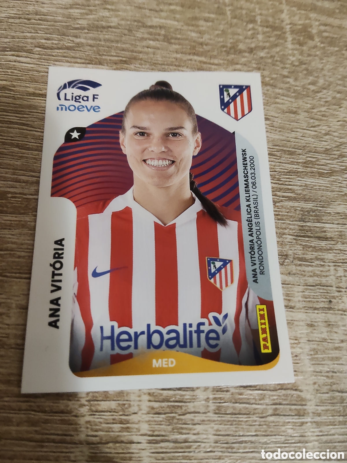 Cromos de F&uacute;tbol: Panini liga F Moeve 2025 2026 25 26 53 Ana Vitoria Atl&eacute;tico de Madrid