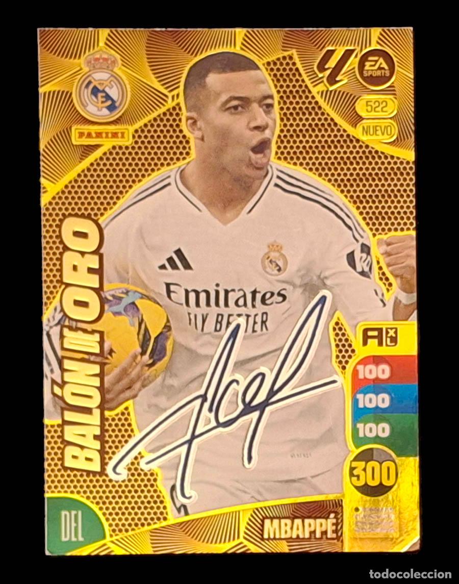 Figurine di Calcio: Bal&oacute;n de Oro Mbappe con firma ADRENALYN XL. 2024-2025. LIGA 24-25