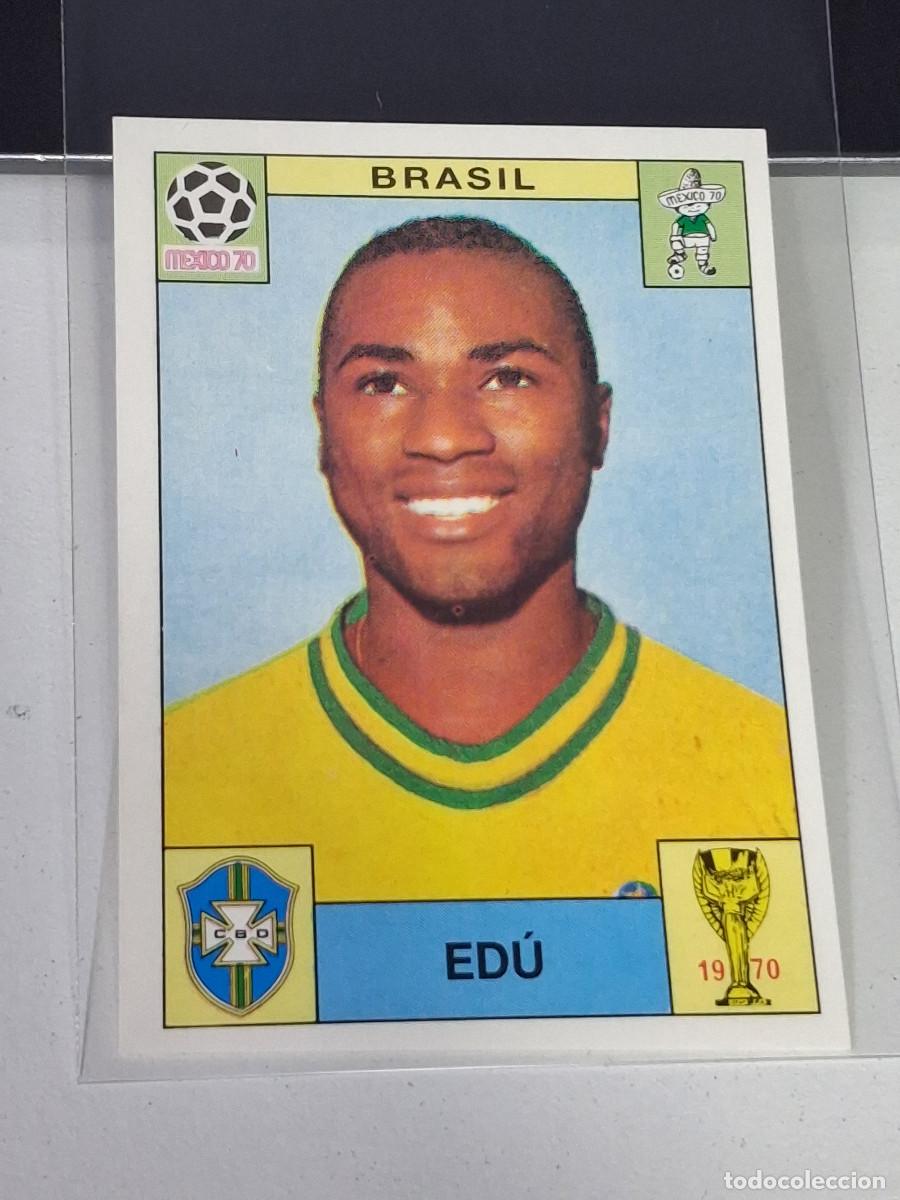 Cromos de Futebol: 43 EDU BRASIL WORLD CUP STORY PANINI MUNDIAL 1970 70 SONRIC&acute;S PANINI