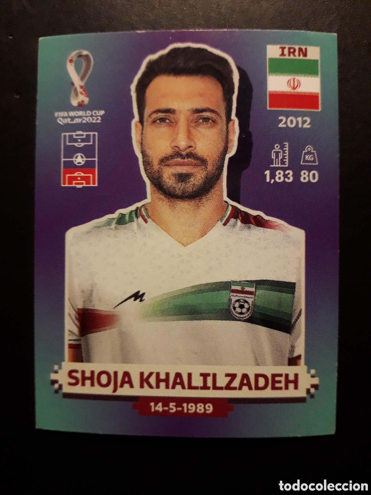 Cartes &agrave; collectionner de Football: SHOJA KHALILZADEH IR&Aacute;N N&deg; 8 COPA MUNDIAL DE F&Uacute;TBOL QATAR 2022 22 PANINI SIN PEGAR PEDIDO M&Iacute;NIMO 3&euro;.