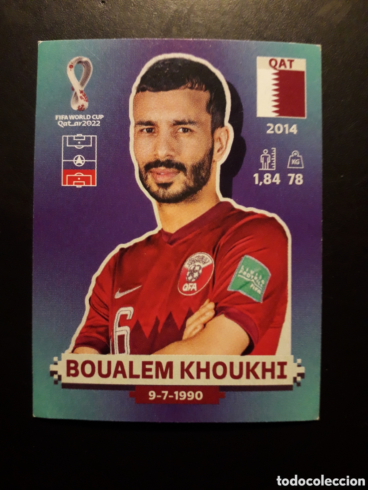 Cartes &agrave; collectionner de Football: BOUALEM KHOUKHI QATAR N&deg; 9 COPA MUNDIAL DE F&Uacute;TBOL QATAR 2022 22 PANINI SIN PEGAR PEDIDO M&Iacute;NIMO 3&euro;