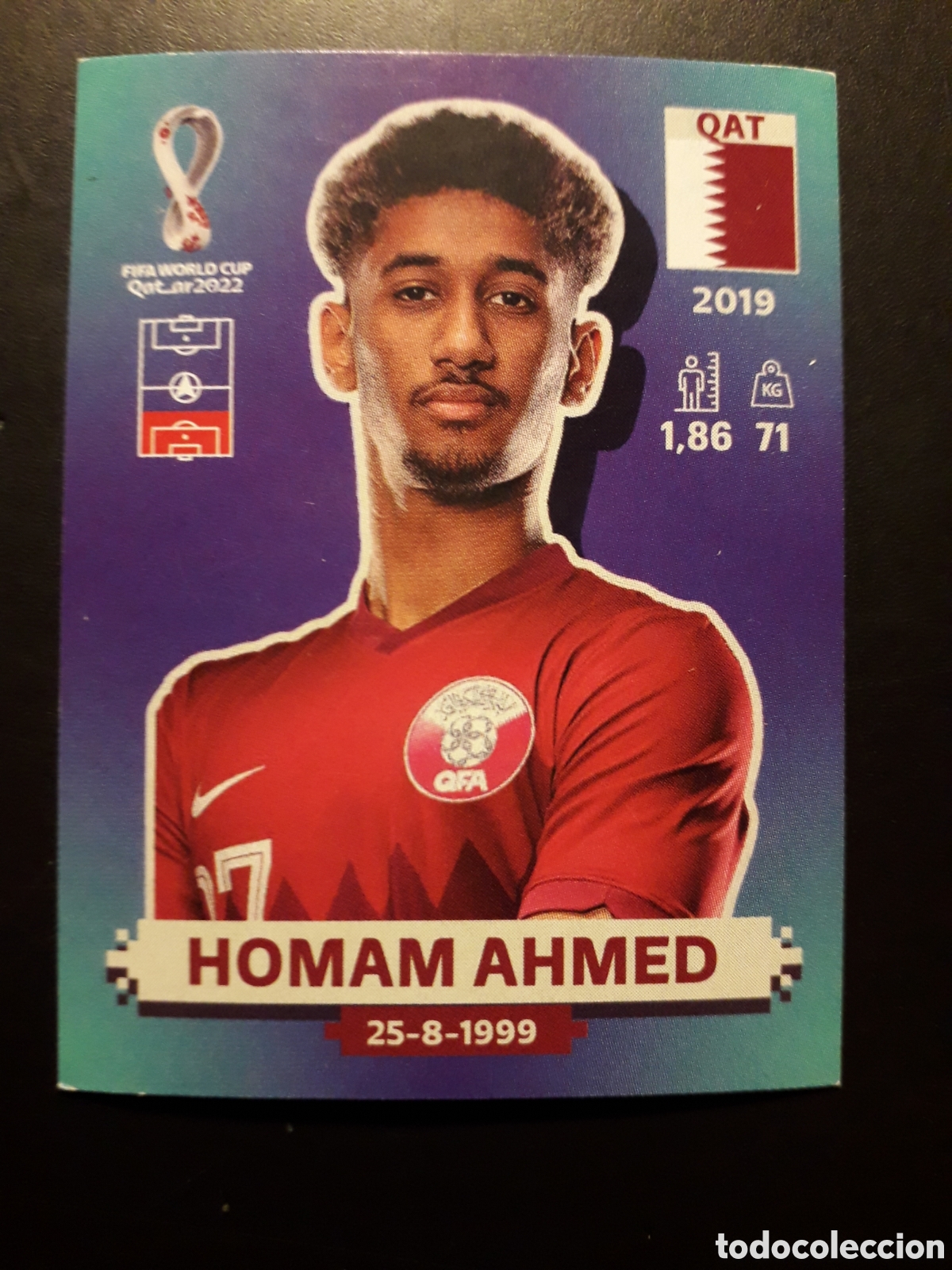 Cartes &agrave; collectionner de Football: HOMAN AHMED QATAR N&deg; 5 COPA MUNDIAL DE F&Uacute;TBOL QATAR 2022 22 PANINI SIN PEGAR PEDIDO M&Iacute;NIMO 3&euro;