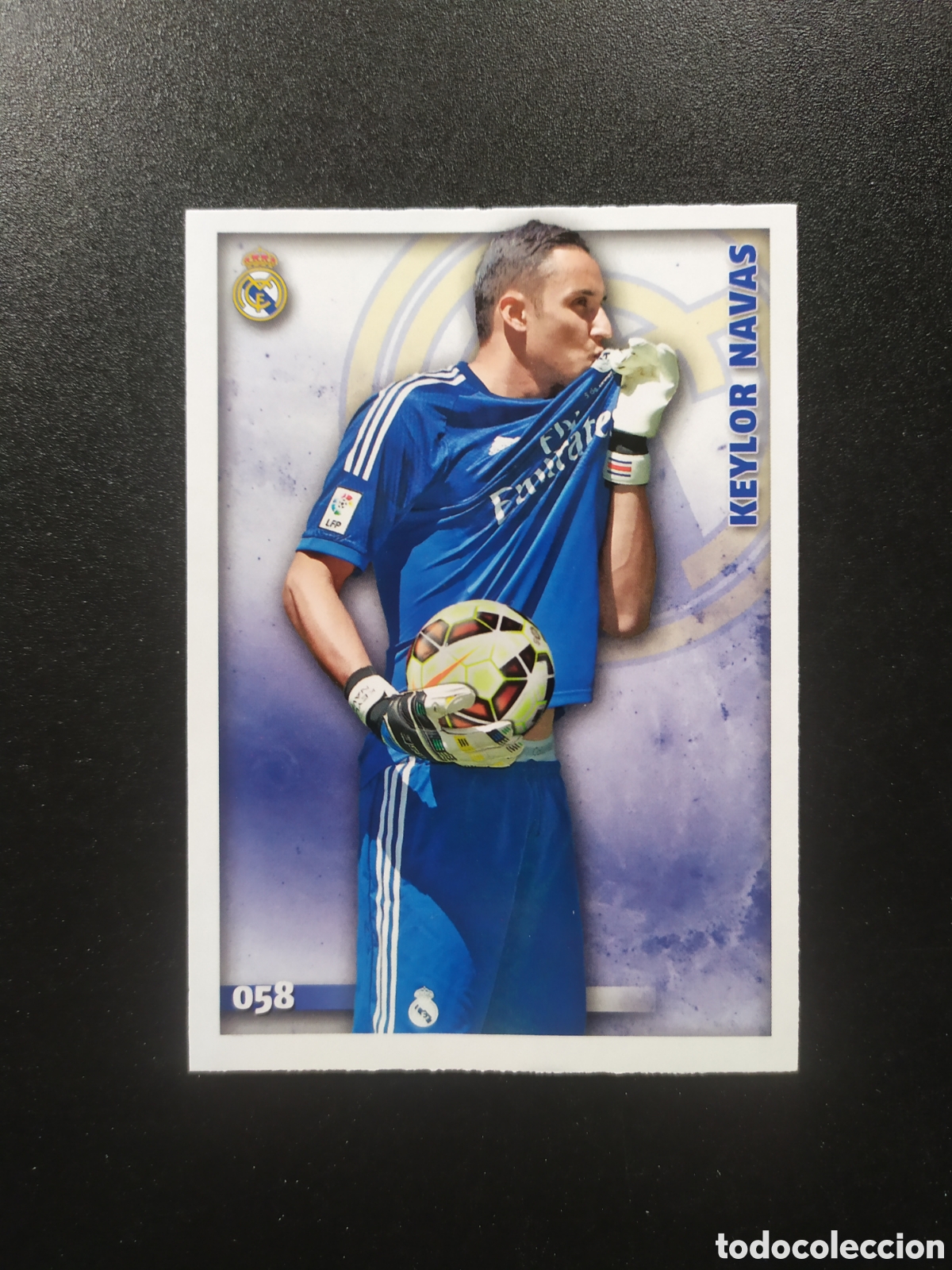 Figurine di Calcio: Mundicromo fichas Liga 2014 2015 14 15 Keylor Navas n&deg; 58 Real Madrid