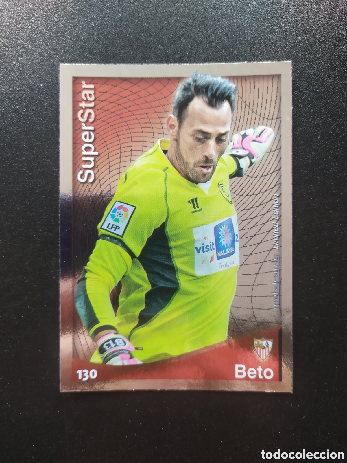 Cromos de F&uacute;tbol: Mundicromo fichas Liga 2014 2015 14 15 Beto superstar metalcards limited edition n&deg; 130 Sevilla