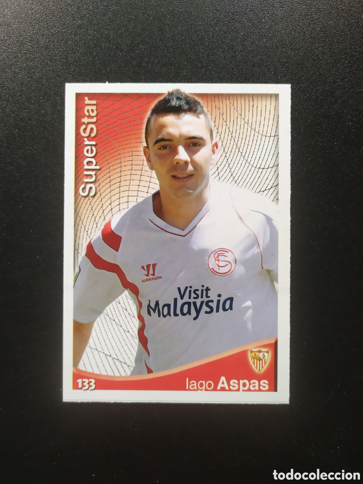 Cromos de f&uacute;tbol: Mundicromo fichas Liga 2014 2015 14 15 Iago Aspas superstar n&deg; 133 Sevilla