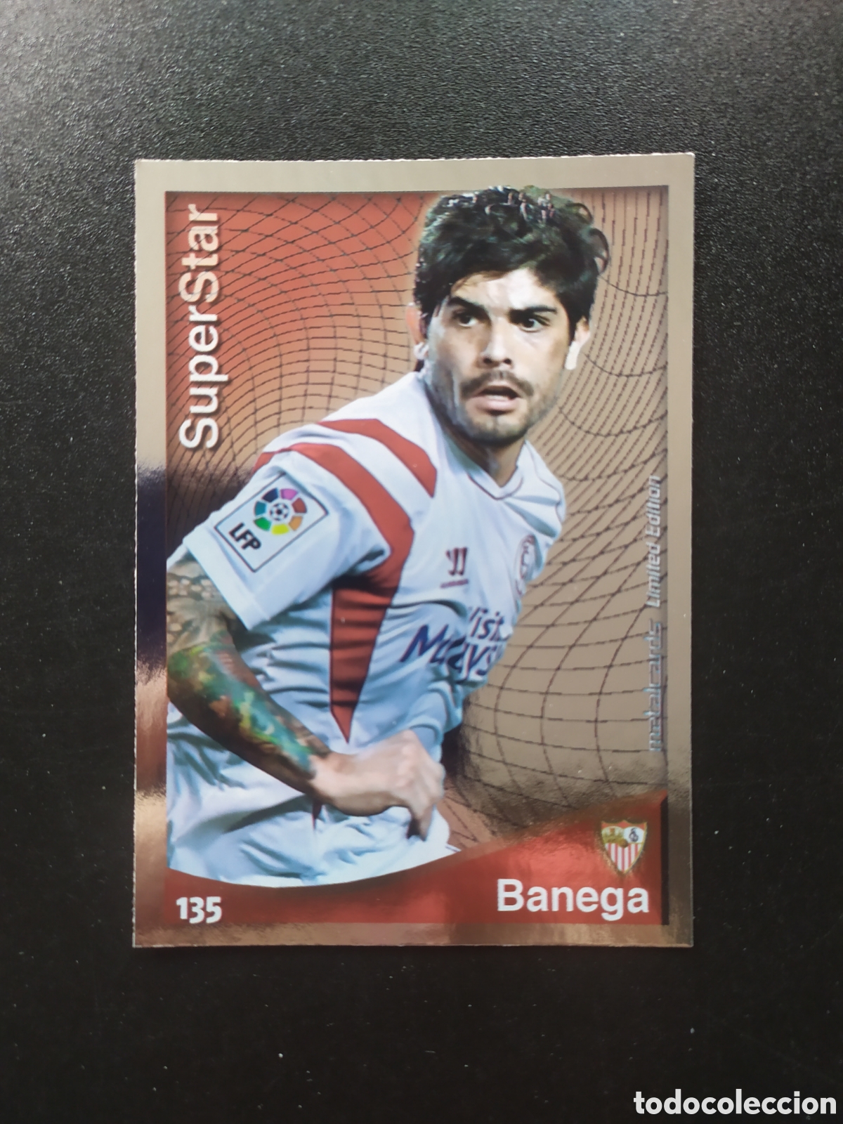 Fu&szlig;ball-Sticker: Mundicromo fichas Liga 2014 2015 14 15 Banega superstar metalcards limited edition n&deg; 135 Sevilla